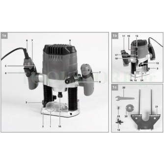 Einhell TC-RO 1155 E Κάθετη Φρέζα 1100W με Ρύθμιση Ταχύτητας και με Σύστημα Αναρρόφησης