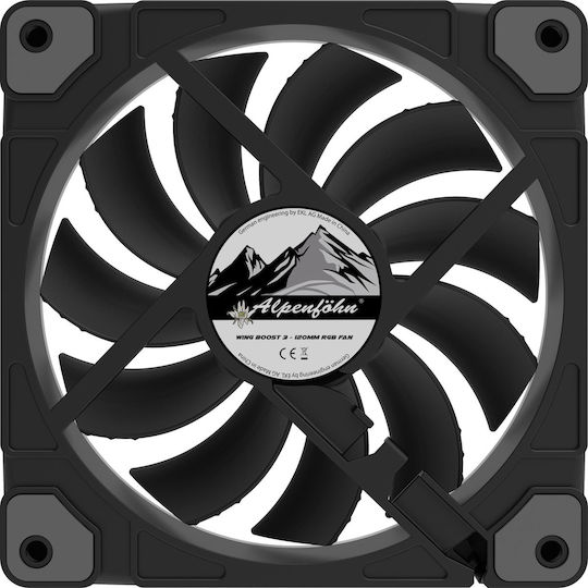 Alpenfoehn Wing Boost 3 ARGB Case Fan 140mm με Σύνδεση 4-Pin PWM / 3-Pin 3τμχ