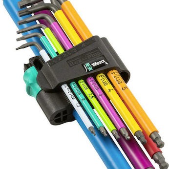 Wera Σετ 9 Κλειδιά Allen σε Σχήμα L SPKL/9 SM N