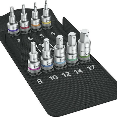 Wera Καρυδάκια με Μύτες Allen και Καρέ Υποδοχής 1/2'' Σετ 9τμχ