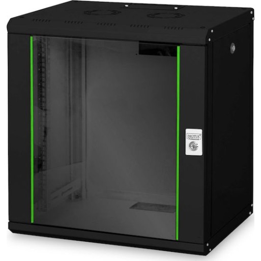 Digitus Unique Επιτοίχια Καμπίνα Rack 12U 60x45x45cm Μαύρο 12-U-SW