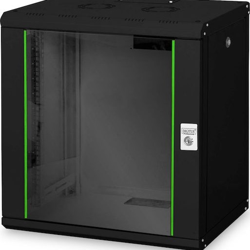 Digitus Unique Επιτοίχια Καμπίνα Rack 12U 60x45x45cm Μαύρο 12-U-SW