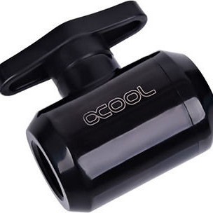 Alphacool Eiszapfen 2-way ball valve G1 / 4 - Deep Black