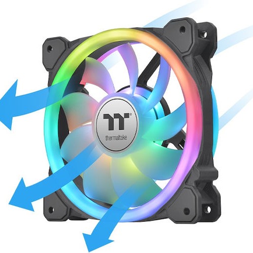 Thermaltake Swafan Case Fan 120mm με RGB Φωτισμό και Σύνδεση 9-Pin 3τμχ