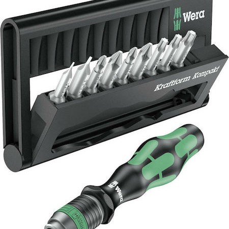 Wera Κατσαβίδι με 10 Μαγνητικές Εναλλασσόμενες Μύτες Compact 10