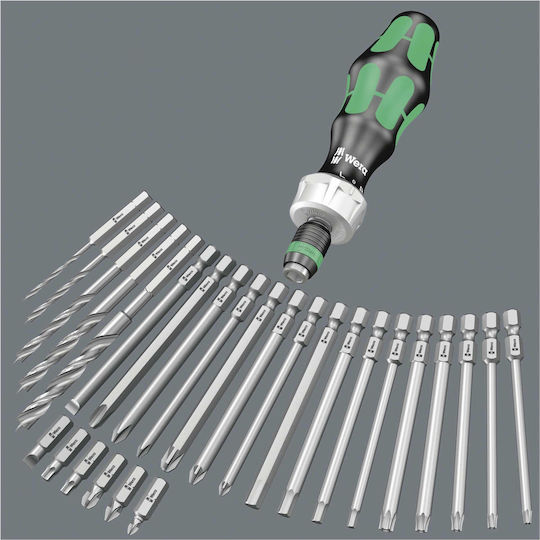 Wera Κατσαβίδι με 17 Μαγνητικές Εναλλασσόμενες Μύτες Compact 60 RA