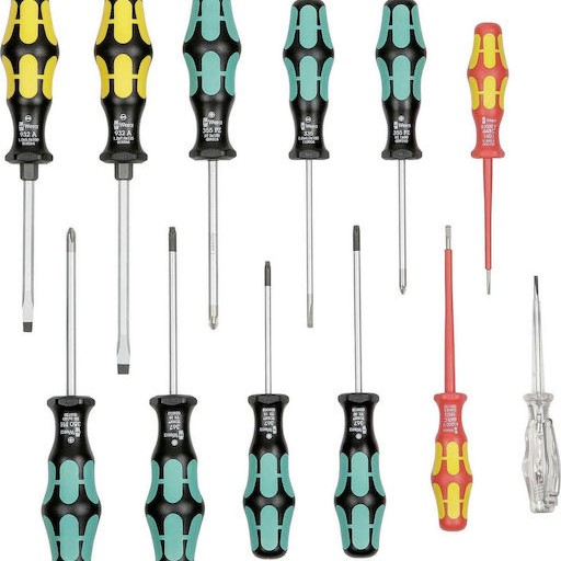 Wera Σετ 12 Κατσαβίδια Ηλεκτρολόγου με 12 Εναλλασσόμενες Μύτες