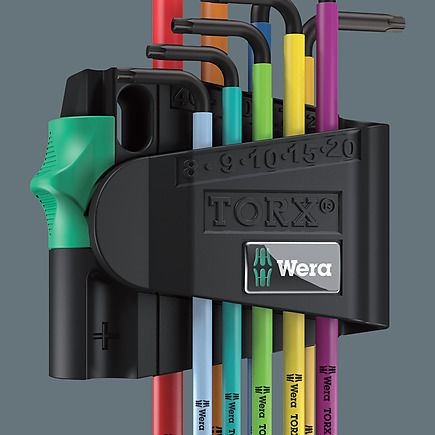 Wera Σετ 9 Κλειδιά Torx σε Σχήμα L 967/9 TX BO Multicolour 1 SB