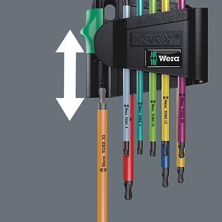 Wera Σετ 9 Κλειδιά Torx σε Σχήμα L 967/9 TX BO Multicolour 1 SB