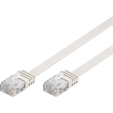 Goobay Flat U/UTP Cat.5e Καλώδιο Δικτύου Ethernet 0.50m Λευκό 1τμχ