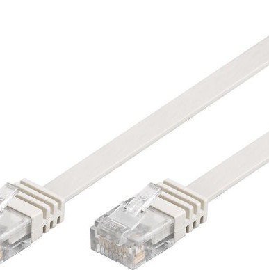 Goobay Flat U/UTP Cat.5e Καλώδιο Δικτύου Ethernet 5m Λευκό 1τμχ
