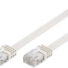 Goobay Flat U/UTP Cat.5e Καλώδιο Δικτύου Ethernet 10m Λευκό 1τμχ