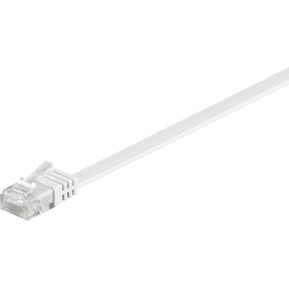 Goobay Flat U/UTP Cat.5e Καλώδιο Δικτύου Ethernet 10m Λευκό 1τμχ