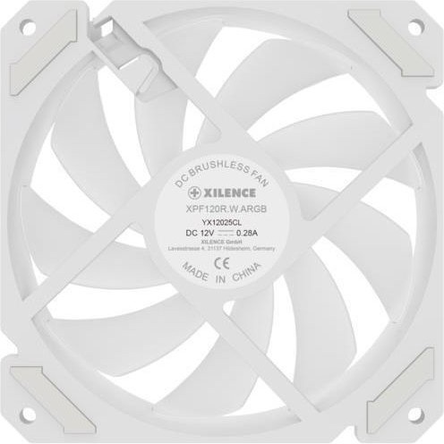 Xilence XF066 Case Fan 120mm με ARGB Φωτισμό και Σύνδεση 4-Pin PWM Λευκό