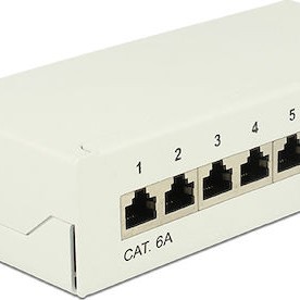 DeLock Patch Panel 8 P Cat.6A Λευκό