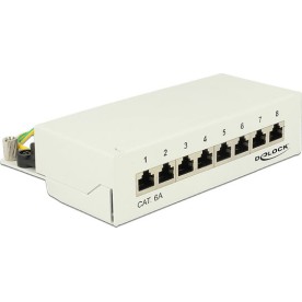DeLock Patch Panel 8 P Cat.6A Λευκό