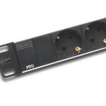 Digitus Πολύπριζο Rack με 3 Safety Outlets Μαύρο