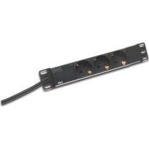Digitus Πολύπριζο Rack με 3 Safety Outlets Μαύρο