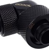 Alphacool Icicle 16 / 10mm Screw-on Spout 90 Degrees Rotatable G1 / 4 Deep Black