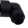 Alphacool Icicle 16 / 10mm Screw-on Spout 90 Degrees Rotatable G1 / 4 Deep Black