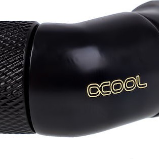 Alphacool Icicle Angle Adapter Double 45 Degrees Rotatable G1 / 4 AG on G1 / 4 IG Deep Black