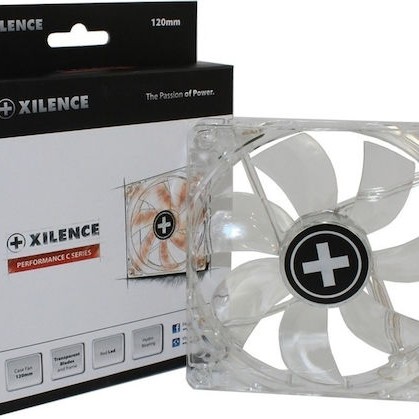Xilence XF046 Case Fan 120mm με Κόκκινο Φωτισμό και Σύνδεση 3-Pin / 4-Pin Molex Λευκό