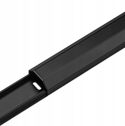 Goobay Κανάλι Καλωδίων με Αυτοκόλλητο από Πλαστικό Μαύρο 1.1m