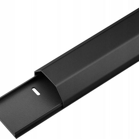 Goobay Κανάλι Καλωδίων με Αυτοκόλλητο από Πλαστικό Μαύρο 1.1m