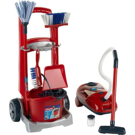 Klein Παιχνίδι Καθαρισμού Vileda Broom Wagon & Vacuum Cleaner για 3+ Ετών