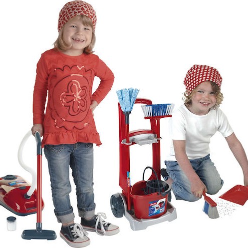 Klein Παιχνίδι Καθαρισμού Vileda Broom Wagon & Vacuum Cleaner για 3+ Ετών