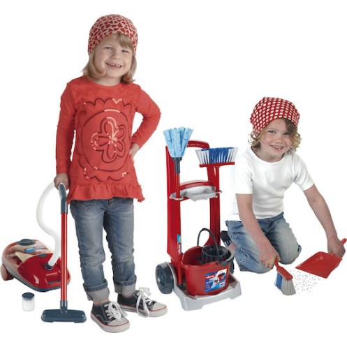 Klein Παιχνίδι Καθαρισμού Vileda Broom Wagon & Vacuum Cleaner για 3+ Ετών