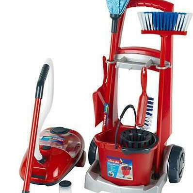 Klein Παιχνίδι Καθαρισμού Vileda Broom Wagon & Vacuum Cleaner για 3+ Ετών
