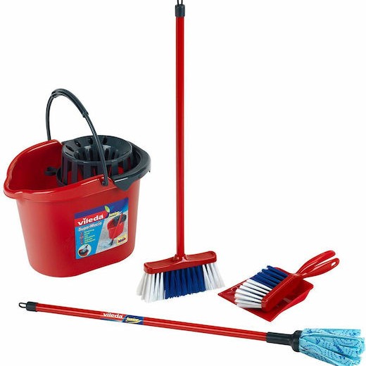 Klein Παιχνίδι Καθαρισμού Vileda Broom Wagon & Vacuum Cleaner για 3+ Ετών