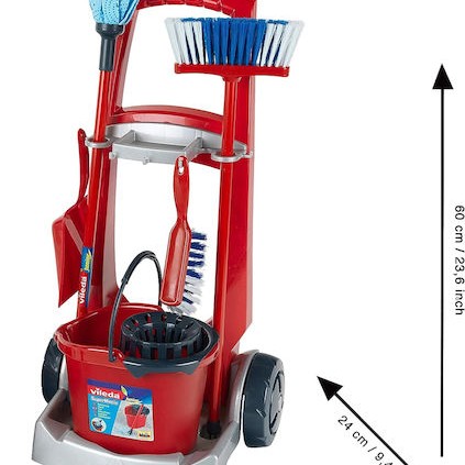 Klein Παιχνίδι Καθαρισμού Vileda Broom Wagon & Vacuum Cleaner για 3+ Ετών