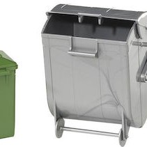 Bruder Παιχνίδι Μινιατούρα Κάδοι Σκουπιδιών 3 Μικροί & 1 Μεγάλος για 5+ Ετών