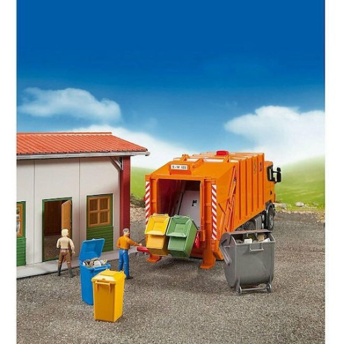 Bruder Παιχνίδι Μινιατούρα Κάδοι Σκουπιδιών 3 Μικροί & 1 Μεγάλος για 5+ Ετών