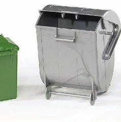 Bruder Παιχνίδι Μινιατούρα Κάδοι Σκουπιδιών 3 Μικροί & 1 Μεγάλος για 5+ Ετών