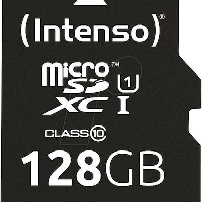Intenso Class Performance microSDXC 128GB Class 10 U1 UHS-I με αντάπτορα