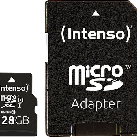 Intenso Class Performance microSDXC 128GB Class 10 U1 UHS-I με αντάπτορα