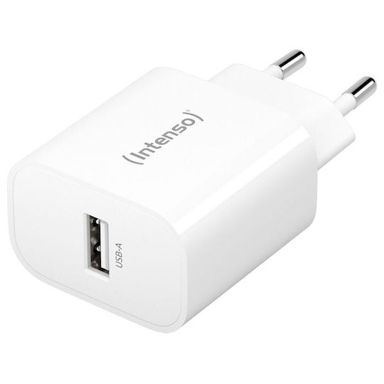 Intenso Φορτιστής Χωρίς Καλώδιο με Θύρα USB-A 5W Λευκός (W5A)