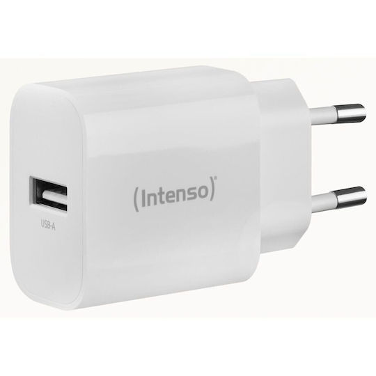 Intenso Φορτιστής Χωρίς Καλώδιο με Θύρα USB-A 5W Λευκός (W5A)