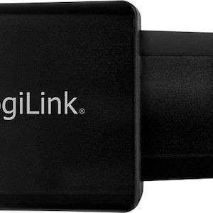 LogiLink 2x USB-A Wall Adapter Μαύρο (PA0210)
