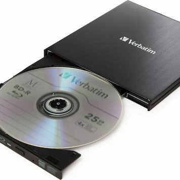 Verbatim Εξωτερικός Οδηγός Εγγραφής/Ανάγνωσης Blu-Ray/DVD/CD για Desktop / Laptop Μαύρο