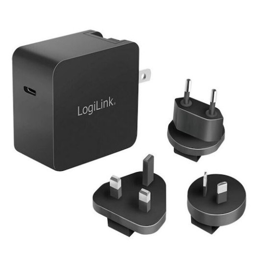 LogiLink Φορτιστής Χωρίς Καλώδιο με Θύρα USB-C Μαύρος (PA0302)