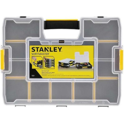 Stanley Sort Master Ταμπακιέρα Εργαλείων 17 Θέσεων με Ρυθμιζόμενα Χωρίσματα Μαύρη 43.1x33.3x8.8εκ.