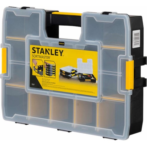 Stanley Sort Master Ταμπακιέρα Εργαλείων 17 Θέσεων με Ρυθμιζόμενα Χωρίσματα Μαύρη 43.1x33.3x8.8εκ.