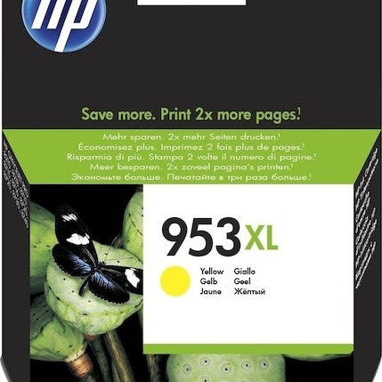 HP 953XL Γνήσιο Μελάνι Εκτυπωτή InkJet Κίτρινο (F6U18AE)