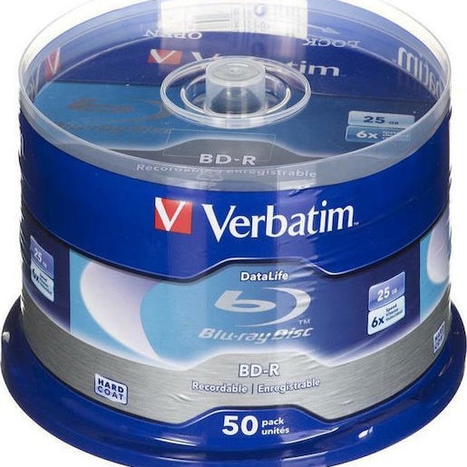 Verbatim Εγγράψιμα BD-R 6x 25GB Cake Box 50τμχ