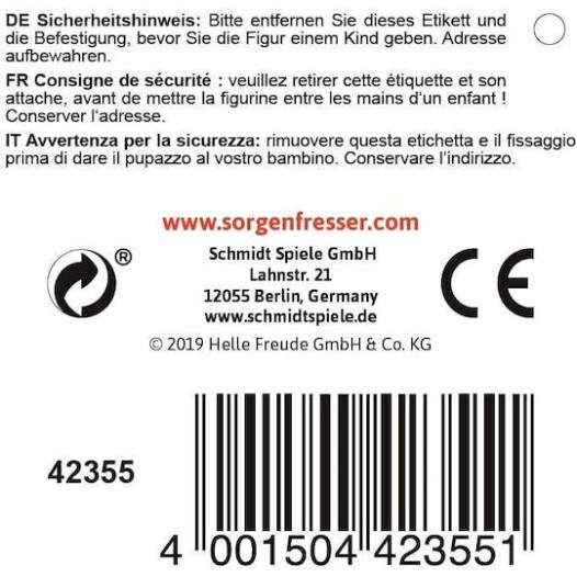 Schmidt Spiele Λούτρινο Mika Monster