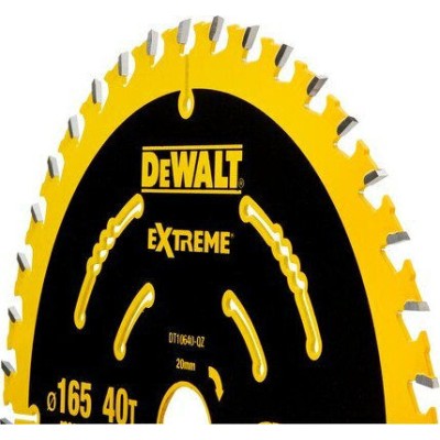 Dewalt Δίσκος Κοπής Ξύλου με 40 Δόντια 165mm DT10640